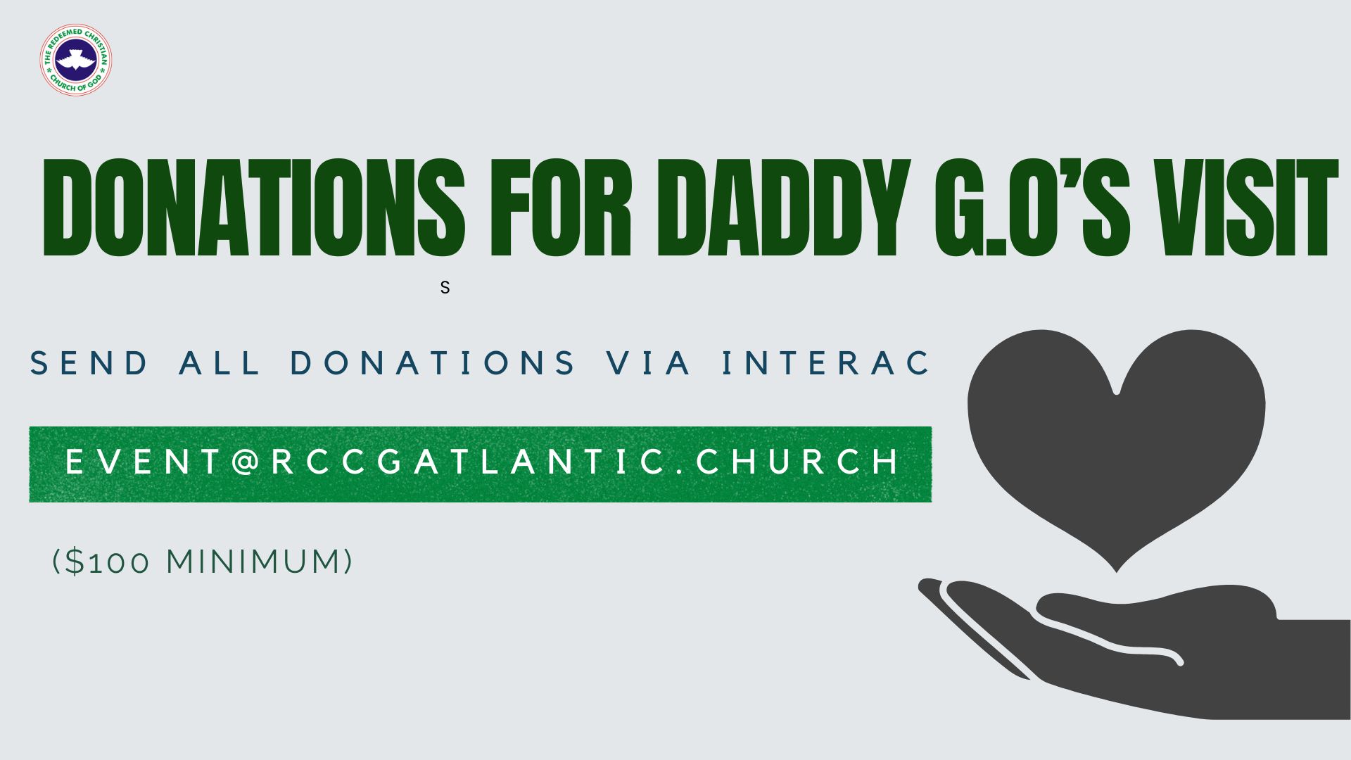 RCCG JHH Announcements - Daddy GO's Atlantic Visit
